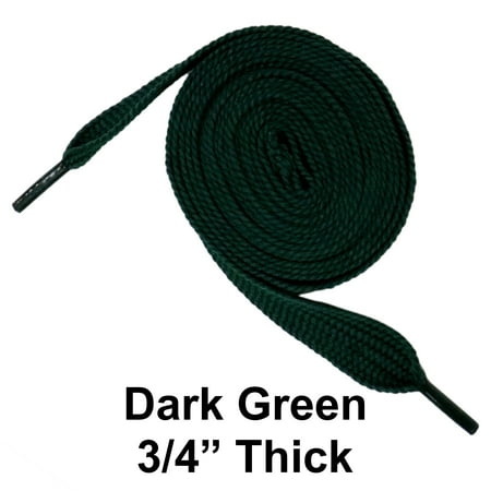 

Dark Green Thick 3/4 Width Flat Athletic Sneaker 54 Inch Shoelaces