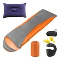 thumbnail image 1 of Kit 5 pcs Acampar Bolsa de dormir Almohada Mascara Tapones Bolsa, 1 of 3