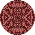thumbnail image 1 of Ahgly Company Machine Washable Indoor Round Transitional Red Area Rugs, 4' Round, 1 of 7