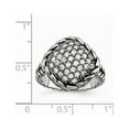thumbnail image 6 of Stainless Steel Polished and Antiqued CZ Square Ring, 6 of 6