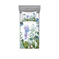 thumbnail image 2 of Ocean Bedding Set with Sheet & Covers, Watercolor Style Effect Sea Life Pattern with Seaweed Jellyfish and Fish, Printed Bedroom Decor 2 Shams, 4 Sizes, Reseda Green Jade Green, by Ambesonne, 2 of 3