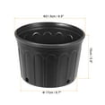 thumbnail image 2 of Unique Bargains 8.5'' Plastic Plant Nursery Pots Flower Starting Container, Black 10 Pack, 2 of 7