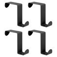 thumbnail image 1 of Ganchos para Puerta, Paquete de 4 Ganchos de Acero Inoxidable, Ganchos Dobles para Colgar Ropa (Negro), 1 of 5