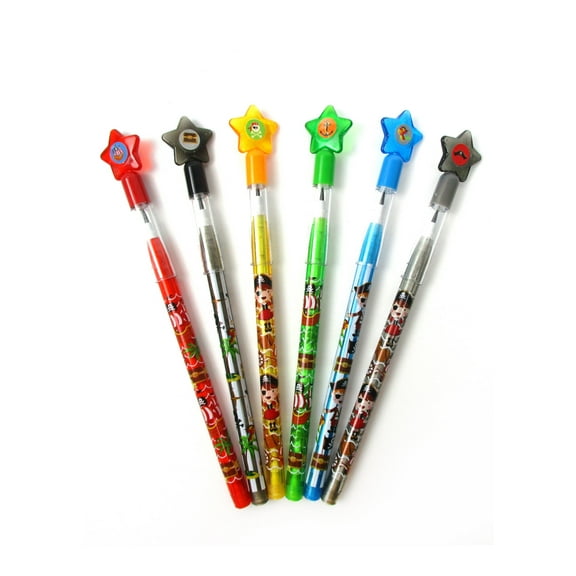 24 Pcs Pirate Multi Point Pencils