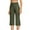 Army Green, variant on Spandex Capri Pants for Women 18'' Dressy Casual High Waist Stretch Golf Capris with Pockets Work Summer Casual (XL, Blue)