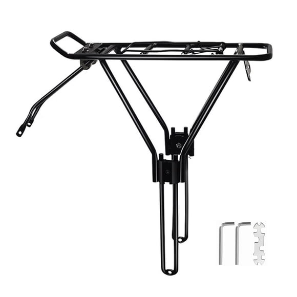 Portabicicletas trasero de aleación de aluminio Portabicicletas trasero universal Portaequipajes para bicicletas Portaequipajes trasero y herramientas