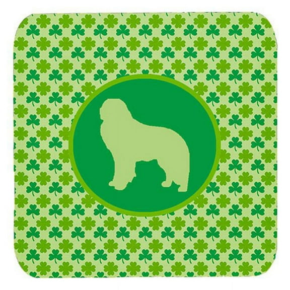 Kuvasz Lucky Shamrock Foam Coasters, Set Of 4