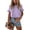 Purple, variant on Women's Short Sleeve Casual T Shirts Summer Ruffle Plain Round Neck Loose Fit Tee Blouse Tops