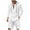 White, variant on Ahabrexf Jackets for Men, Summer Solid Color Casual Long Sleeve Hooded Shorts Pocket Set