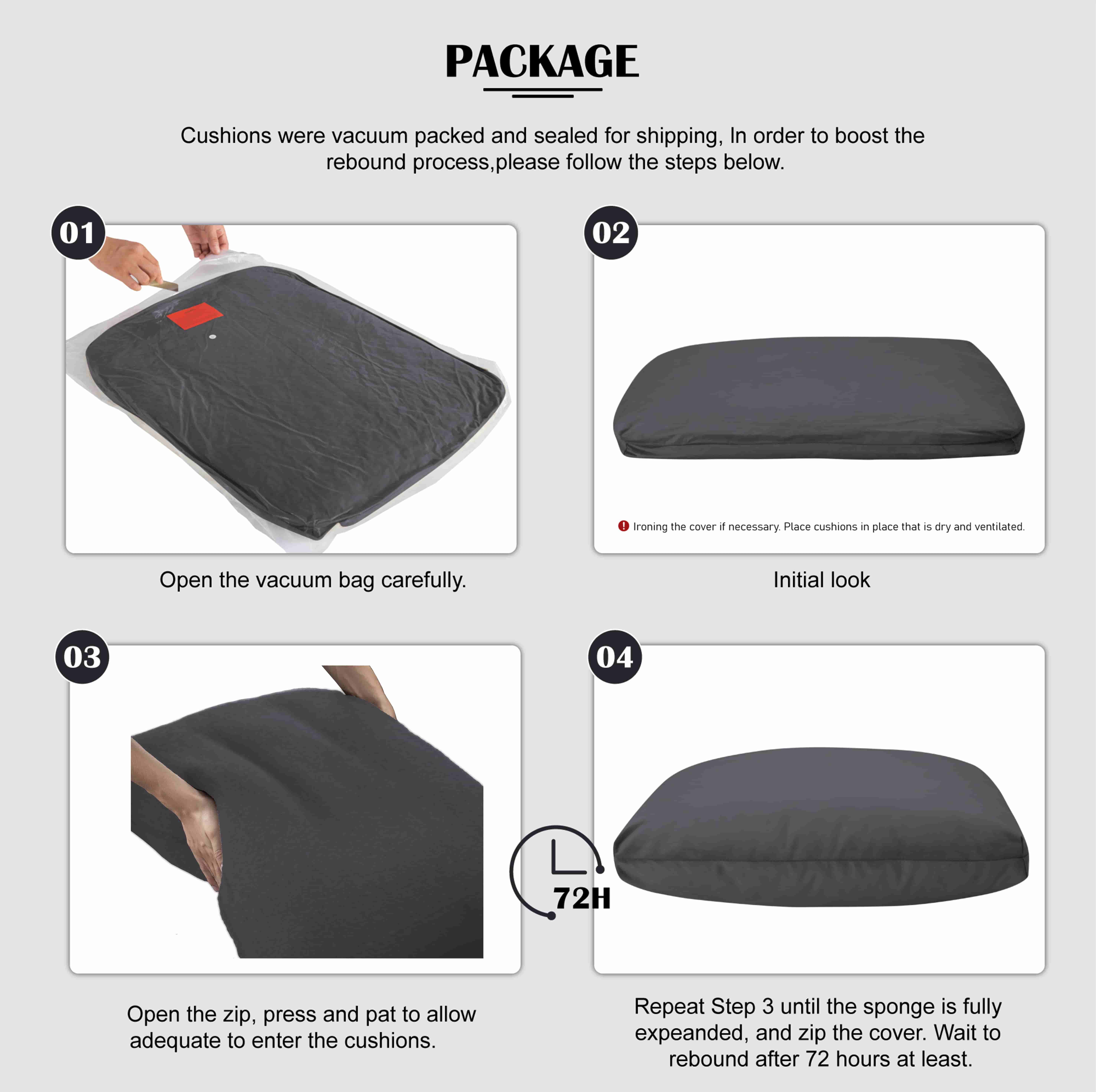 BSHTI 93.7” Modern Sectional Sofa With Ottoman,a Solid Wood and Iron Frame,Polyester Upholstery,Two Iincluded Armrest Pillows,Easy Cleaning,L-Shape Sofa Dark Gray