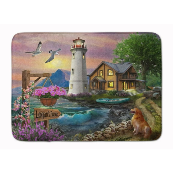 Logan's Pointe Lighthouse Golden Retriever Machine Washable Memory Foam Mat