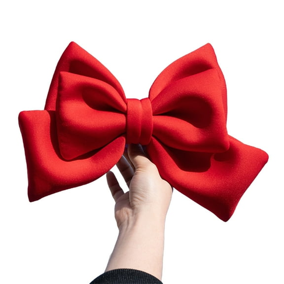 Huhudde Motorbike Helmets Decor Adhesive Large Bowknot Ornament Helmets Decoration