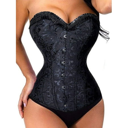 7xl Sexy Shapewear Overbust Corsets And Bustiers Plus Size Brocade