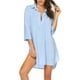 thumbnail image 3 of Txlixc Mujeres Traje de baño Cubrir Camisas, Damas Traje de baño Cubrir Ups Mini Vestido Bikini Playa Túnica Tops Txlixc Estilo de ocio, 3 of 7