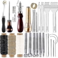thumbnail image 1 of Kit de herramientas profesionales para manualidades de cuero, costura a mano, punzón, tallado, juego de ranuradoras para sillas de montar, accesorios, herramientas de bricolaje, 1 of 4