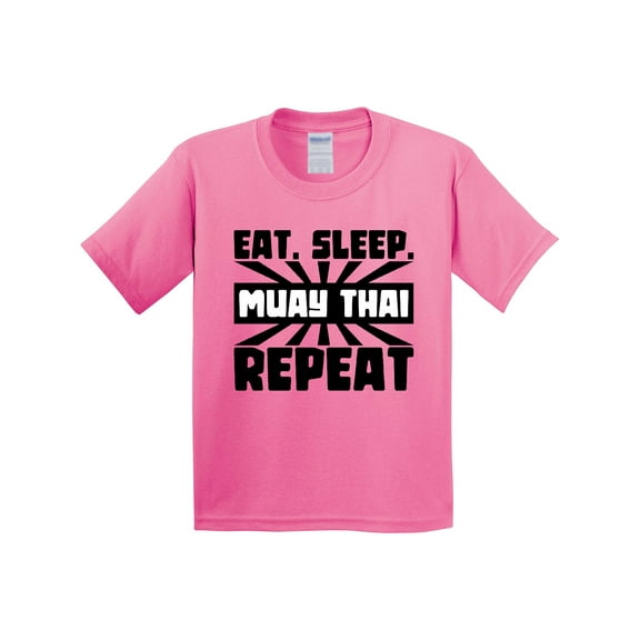 Inktastic Eat, Sleep, Muay Thai, Repeat Youth T-Shirt