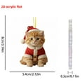 thumbnail image 3 of CoreLiving - Orange Cat Ornament, Cat Christmas Ornaments, 2D Acrylic Fat Orange Cat Gift for Cat Lovers, Christmas Tree Decor, Home Party Decoration, 3 of 7
