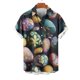 thumbnail image 4 of Blusa y camisa de manga corta con cuello vuelto para hombre, blusa informal de moda con cuello vuelto, blusa estampada de manga corta con botones, blusa de poliéster para hombre, 4 of 5