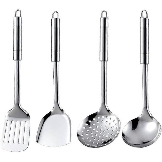 Stainless Steel Kitchen Utensils Set - 4 Piece Cookware - Kitchen Utensils Cookware Set