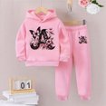 thumbnail image 2 of Gibobby Girl Outfits Kids Girl's Autumn Winter Solid Striped Long Sleeve Tops Flared Pants Set Girls Clothes(2-3 Years,Black), 2 of 8