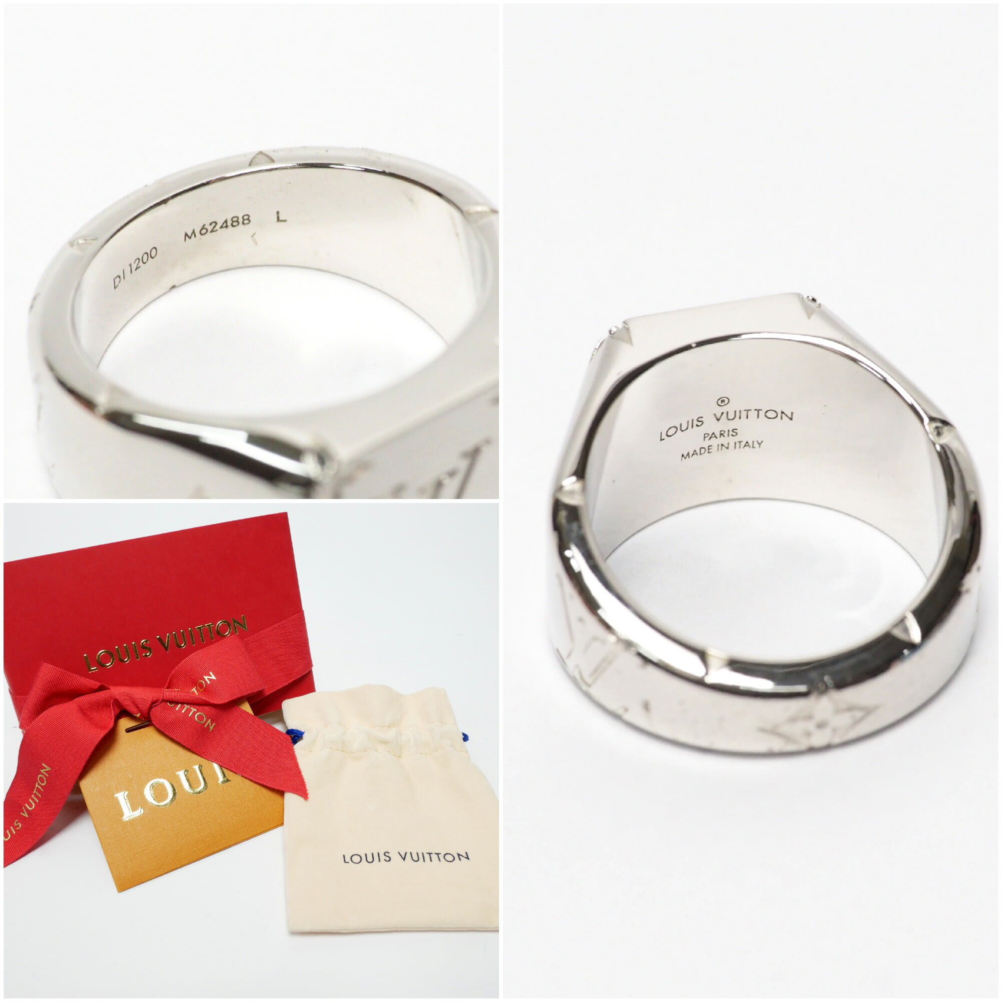 Louis Vuitton LOUIS VUITTON signet ring M62488 men's silver color monogram  | eLADY Globazone