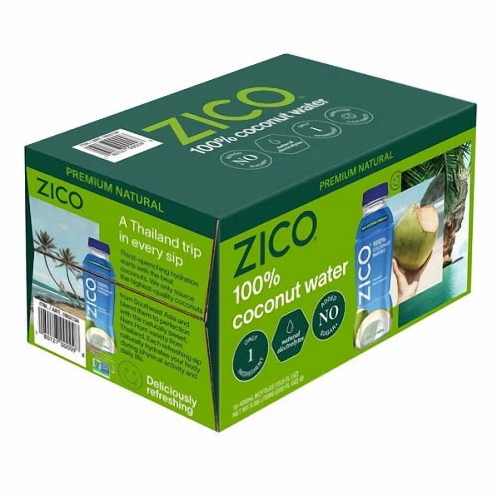 Zico 100% Coconut Water, 13.5 Ounce (Pack of 15) - Walmart.com