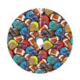 thumbnail image 5 of Christmas Tree Skirt, American Football Soft Plush Christmas Tree Decorations Indoor, Tree Skirts Mat for New Year Halloween Holiday Christmas Party Decor 30", 5 of 6