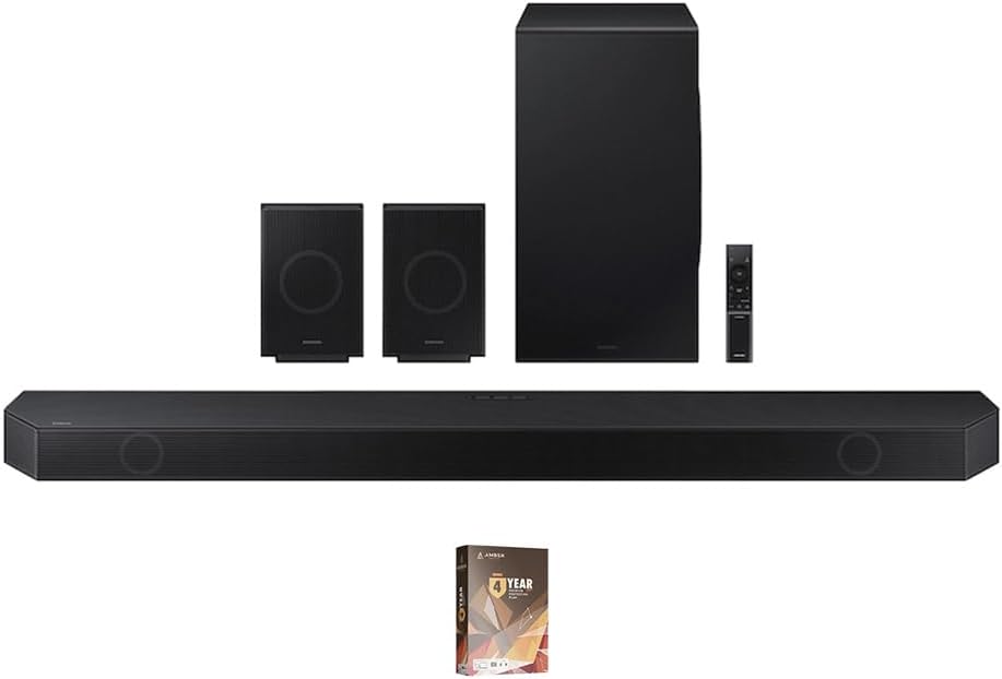 Samsung HW-Q990D 11.1.4ch Soundbar with True Dolby Atmos Sound and 3 Year Amber Protection Plan (2024)