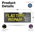 thumbnail image 2 of Flat Tire Repair Vinyl Decal 24 Inch x 9 Inch Weatherproof Heavy-Duty Adhesive Backing | Quick Service, Professional Mechanics, Affordable Pricing | Made in USA, 2 of 6