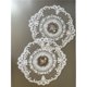 thumbnail image 1 of 6 Pieces Retro Lace Placemats, Embroidered Cup Mats Table Mats, French Crochet Doilies, White (bonquet in Circle), 1 of 5