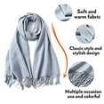 thumbnail image 5 of 2PLY Long 78X28 Solid Silky Pashmina Shawl Wrap Stole Wool Feel Scarf, 5 of 8
