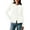 White, variant on PRETTYGARDEN Womens Fall Button Down Cardigans Chunky Knit Ruffle Open Front Cropped Cardigan Sweaters Soft Long Sleeve Tops