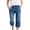 Blue, variant on Girls Casual Capri Pants Straight Leg Cropped Denim Pants High Waisted Drawstring Jean Capris with Pockets