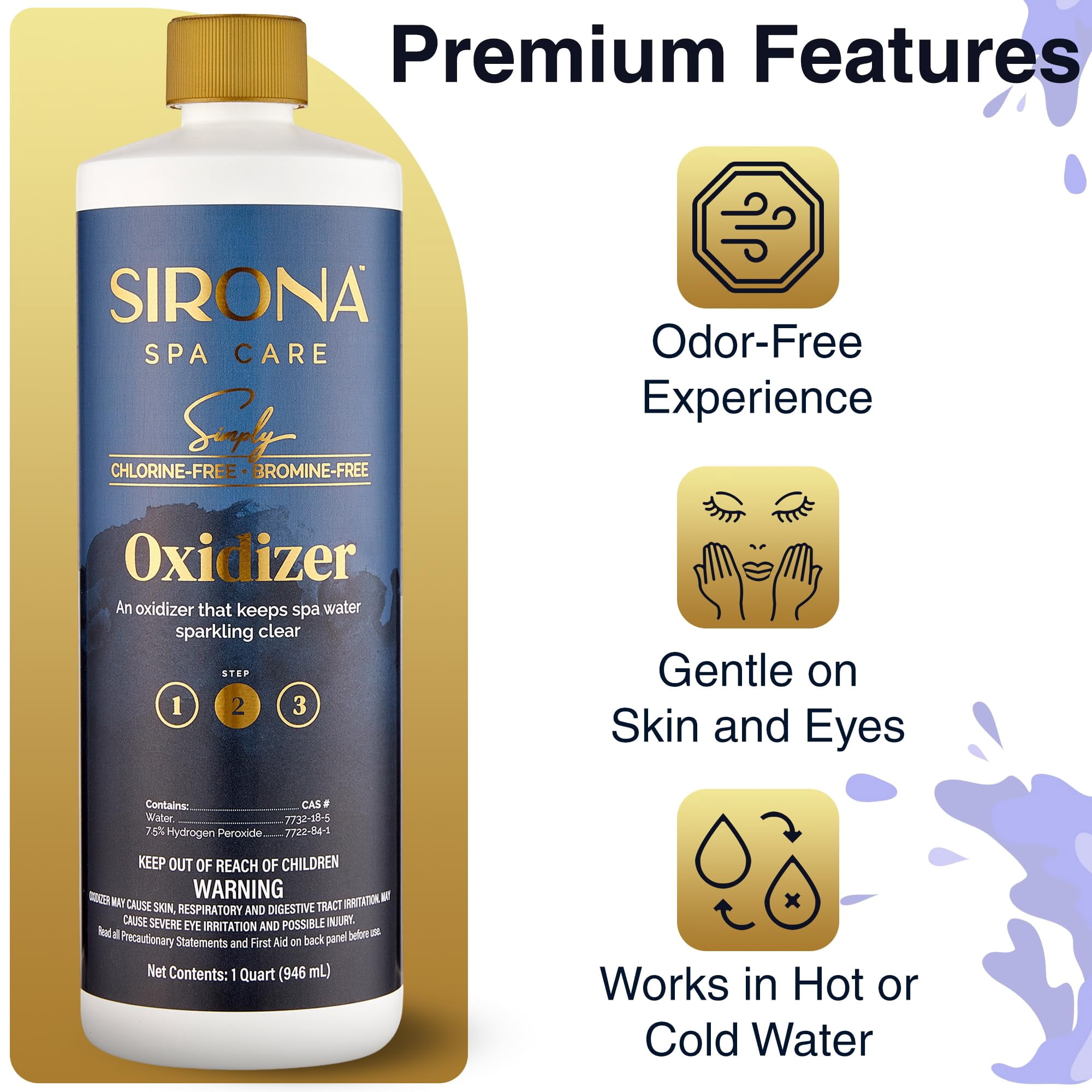 Sirona Spa Care Simply Oxidizer 1 Qt - Chlorine-Free & Bromine-Free + QueBuy Pool Log Book
