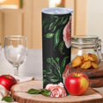 thumbnail image 2 of Rose 20 Oz Stainless Steel Skinny Tumbler – Vacuum Insulated Slim Travel Cup with Lid & Stainless Steel Straw, 360° Full Wrap Printed Tumbler for Home, Office & Outdoor Use, Spring, Floral, 2 of 6