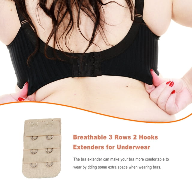 Maoww Extension Sangle Soutien-Gorge Extensions Boucle 2 Crochets Intime Femmes Accessoires Multicolore Bande Serrée Gadgets 3 Rangées Sous-Vêtements Chair Profonde