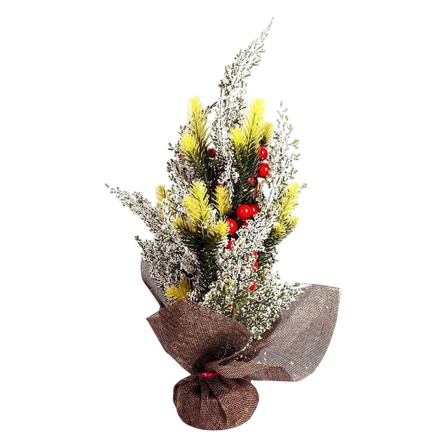 Inteprter Árbol de Navidad Cono de pino artificial Boda Año Nuevo Decoración de Navidad Hogar Hotel Centro de Ornamento para niños Niños Kits de decoración para fiestas L tipo 2 Inteprter HA070118-04