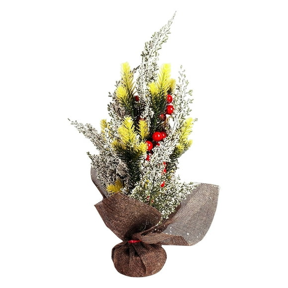 Yuarrent Árbol de Navidad Cono de pino artificial Boda Año Nuevo Decoración de Navidad Hogar Hotel Centro de Ornamento para niños Niños Kits de decoración para fiestas L tipo 2 Yuarrent HA070118-04