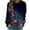 Dark Blue, variant on Christmas Holiday Tops Womens Crewneck Pullover Graphic Sweatshirt Printed Long Sleeve Plus Size Festive Clothes (5XL, Light Blue)