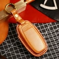 thumbnail image 5 of for Audi,Keyless Entry Key Fob Case,Leather Key Holder with Full Protection,Compatible with Audi A4 A5 A6 A7 A8 Q6 Keychain (Type B), 5 of 8