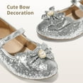 thumbnail image 4 of DREAM PAIRS Girls Dress Shoes Low Heel Flower Party Wedding Princess Mary Jane Shoes, 4 of 5