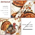 thumbnail image 3 of Fall Thanksgiving Double Border Decoration Tablecloth, Turkey & Pumpkin Harvest Tablecloths, Waterproof Table Cover for Dinner Kitchen Party Holiday Decorations Oval 60x84 Inch, 3 of 6