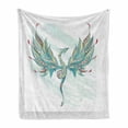 thumbnail image 1 of Celtic Dragon Soft Flannel Fleece Throw Blanket, Colorful Ornamental Flying Serpent Creature Fantasy Art, Cozy Plush for Indoor and Outdoor Use, 50" x 70", Multicolor, by Ambesonne, 1 of 6