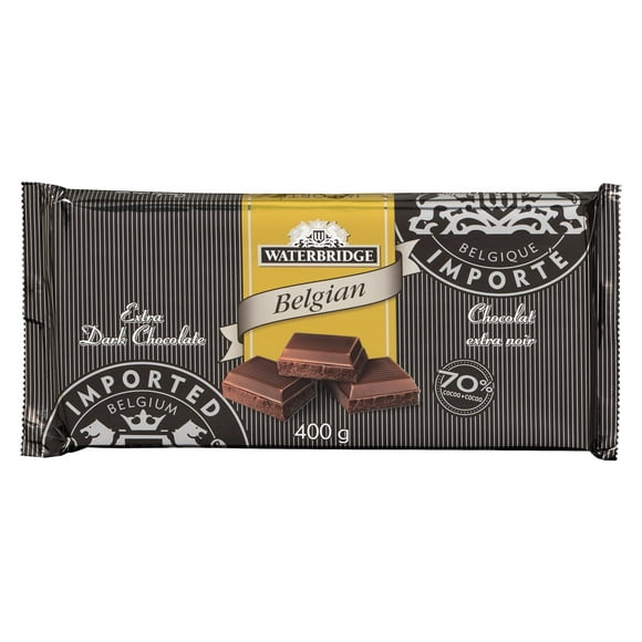 Waterbridge Extra Dark Chocolate bar, 400 g