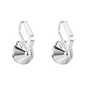 Swarovski Bella Rhodium Plated V Drop Earrings