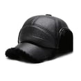 thumbnail image 1 of Yhmxh Gorro de invierno para hombre con orejeras de piel sintética., 1 of 1