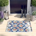 thumbnail image 2 of Pioneer Flower Floral Print Flannel Non Slip Door Rugs,Washable Door Mats Indoor,Decorative Door Mats,Dirt-Resistant and Absorbent Doormat for Entrance,Bedroom,Kitchen,Bathroom,31.5"x17", 2 of 4
