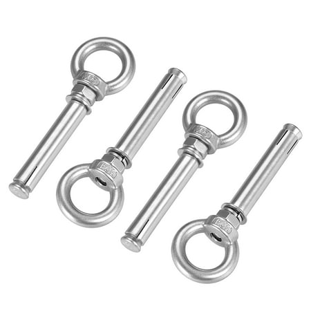

Uxcell M8x80 Expansion Eyebolt Screw Eye Nuts with Ring Anchor Raw Bolts 4pcs