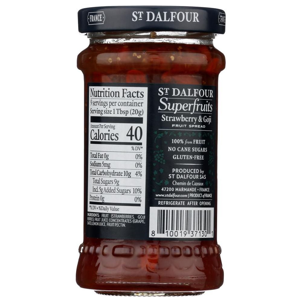 (Pack Of 6) St Dalfour Spread Superfruit Strawberry Goji 6 Oz