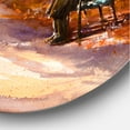 thumbnail image 3 of Designart 'Path In The Park In Sunny Autumn Day' Country Circle Metal Wall Art 29x29 - Disc of 29, 3 of 5